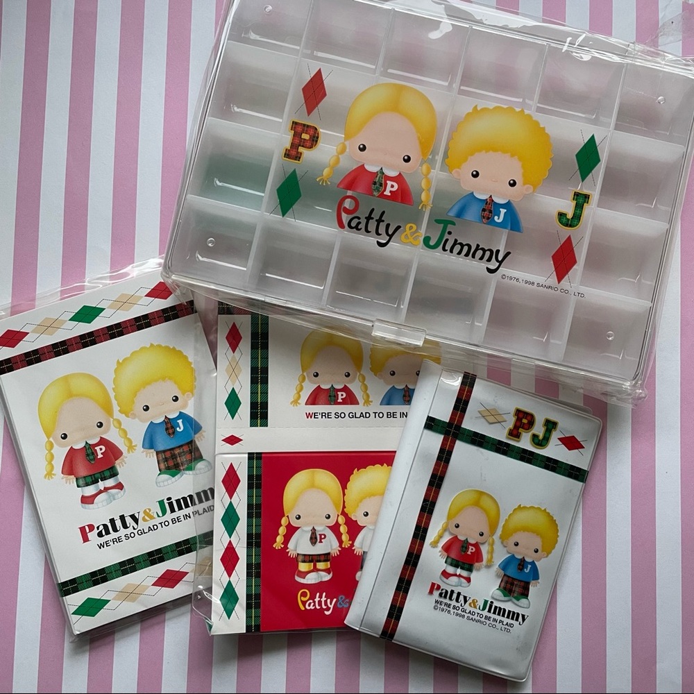 Sanrio Patty and Jimmy Plaid set - 1998